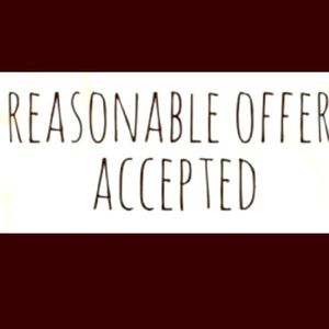 REASONABLE OFFERS ACCEPTED